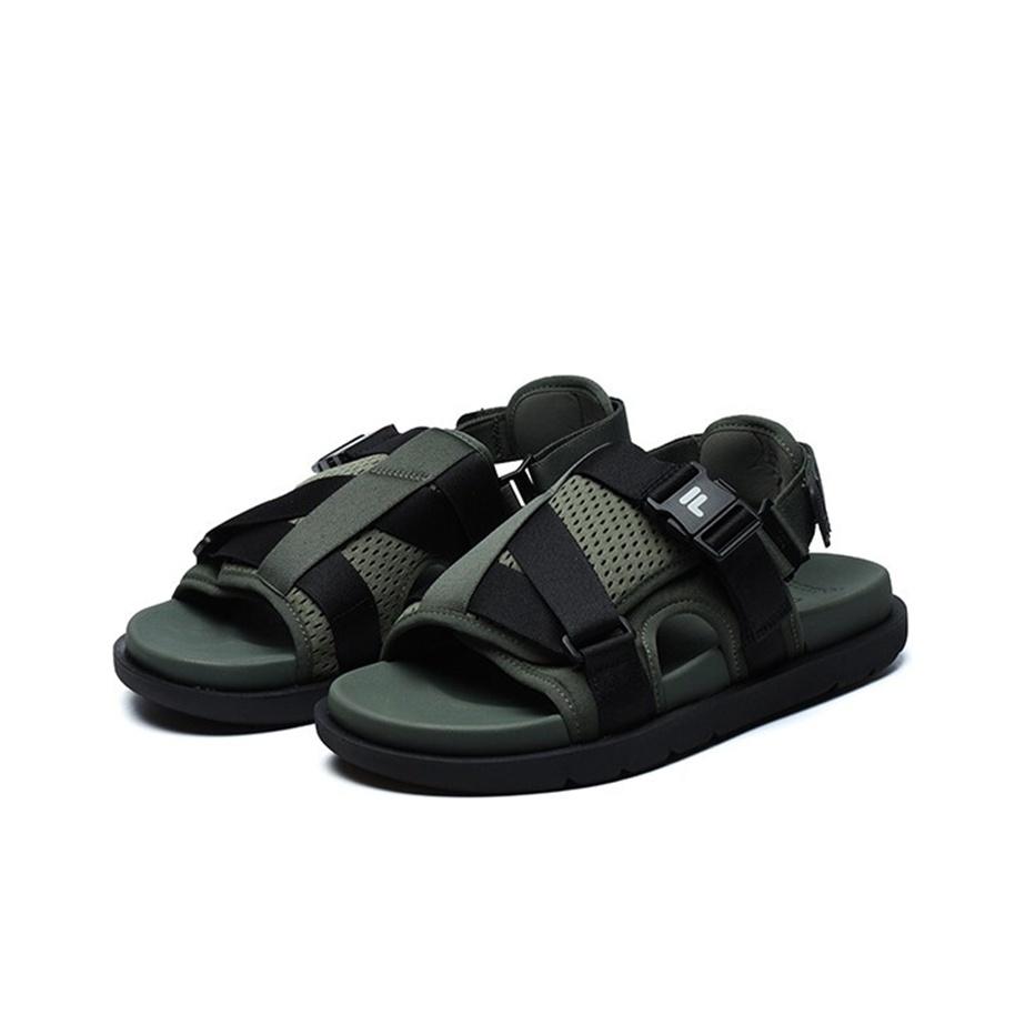 Fila Fusion Trendy Versatile Sports Sandals Beetle Green Men Sandals T12M125402FBB