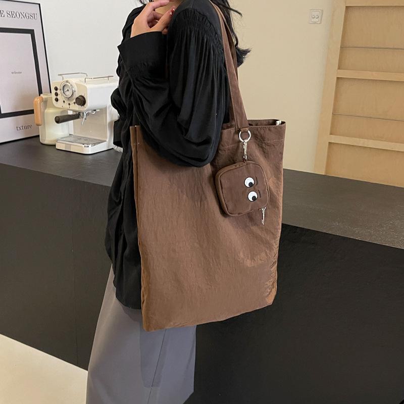 2024 Personality Little Monster Foldable Tote: Large Capacity, Lightweight, Colorful Embroidered Cloth Bag