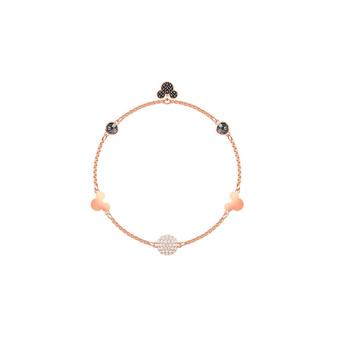 Swarovski Remix Collection Mickey Gold-Plated Bracelet Unisex Bracelet 5462360 Box (Random Color),M