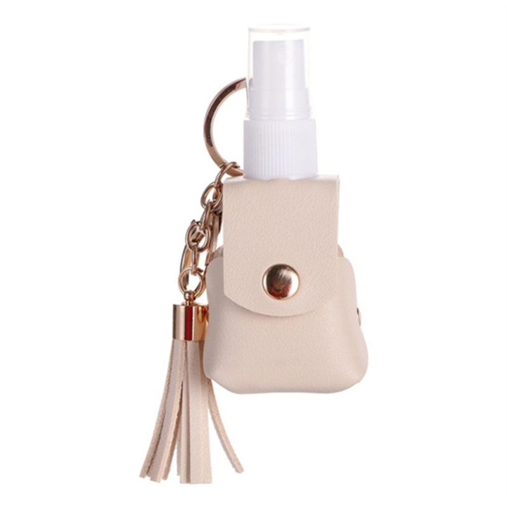 

1/6pc 1oz Hand Sanitizer Holder Keychain PU Portable Refillable Bottle with Hook for Outdoor Camping Travel Pocket Lotion Storag 30ml