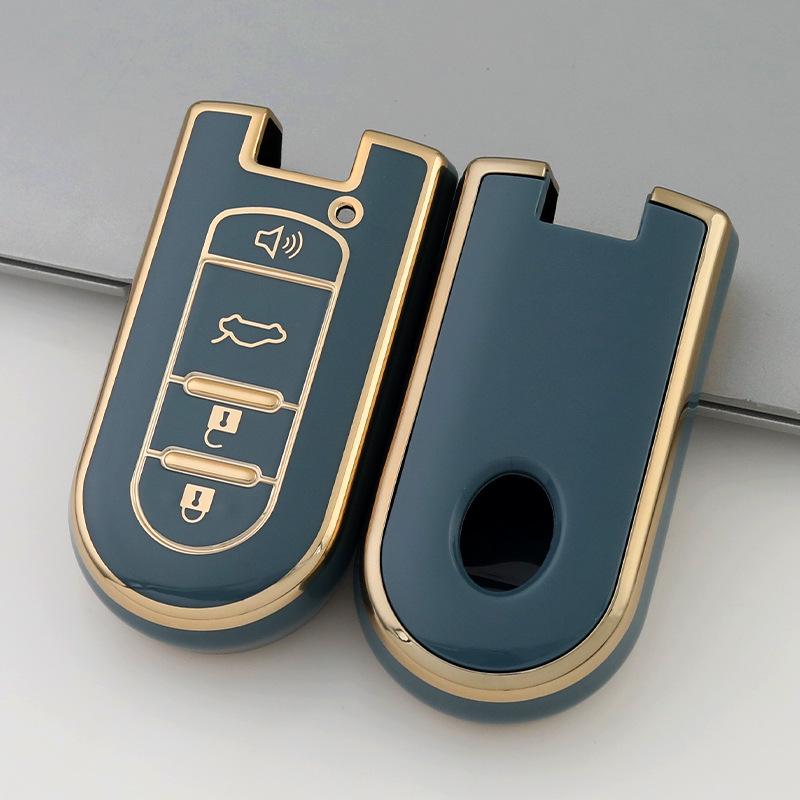 Gold Edge TPU Protective Key Case for Toyota Yaris X, Yaris L, and Vios FS