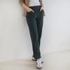 Shiz Madam Women S Winter Padding Faux Leather Button Decor Jogger pantS P92025