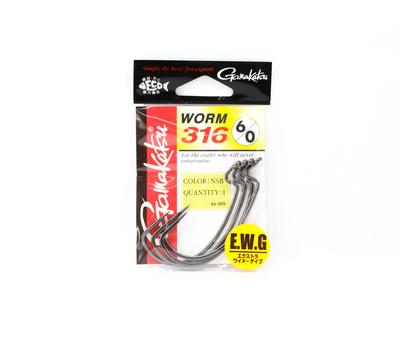 Gamakatsu 66009 Worm 316 Worm Hook Size 6/0 ,4 Per Pack (8484)