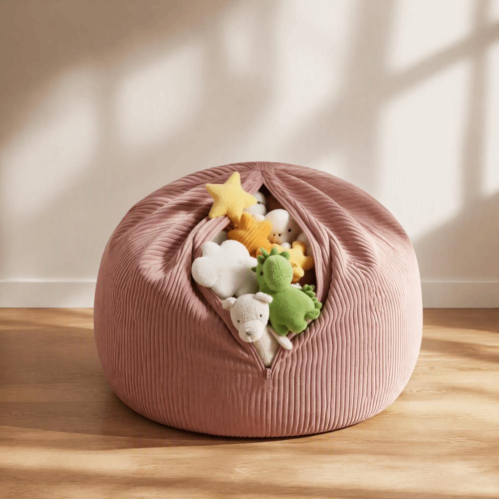 Corduroy Beanbag Slipcover Washable Cover Lazy Sofa Cover Soft Sofa Chair Cover Indoor Use