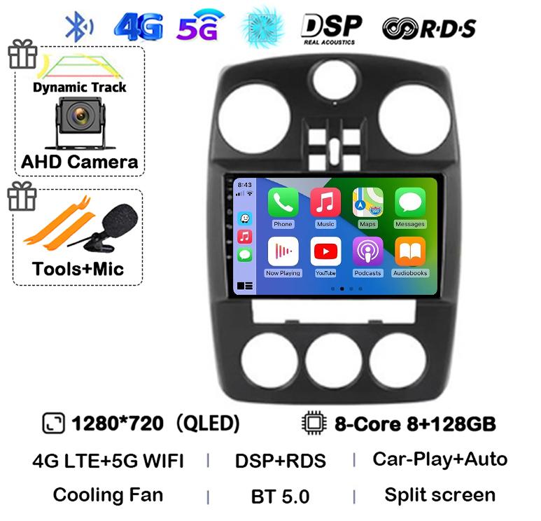 Android 14 Wireless Auto Carplay For Chrysler PT Cruiser 2000 - 2010 Car Radio Multimedia Stereo Player GPS Navigation Head Unit