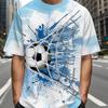 Men's Fashion 3D Printed Men's T-Shirt Round Neck Short Sleeve Trendy Street Wear