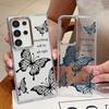 Beautiful Butterfly Pattern Clear Case For Samsung S24 FE S23 S22 Ultra A55 A54 A35 A34 A14 Lens Protection Shockproof Soft Transparent Phone Cover