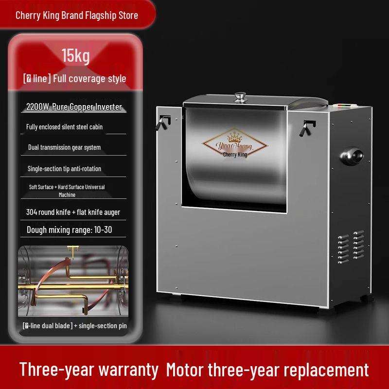 Stainless Steel Automatic Dough Mixer: 5-25 kg Capacity Kneading Machine.