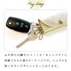 Genuine Leather Key Case 4 Row Smart Key Metallic Gold [leo&aoi] Women's Men's
