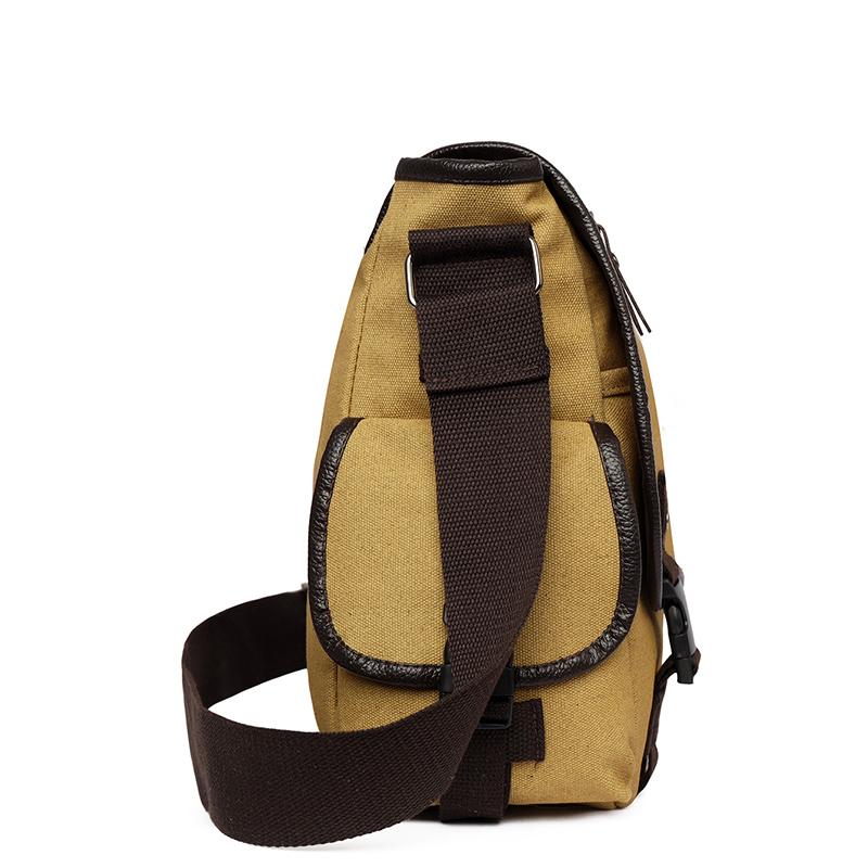 Men's Canvas Shoulder Bag Large Capacity Crossbody Bag