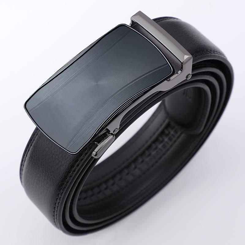 Belt Men s Alloy Automatic Buckle Cowhide New Trend Automatic Buckle Pants Belt Business Youth Belt 130cm