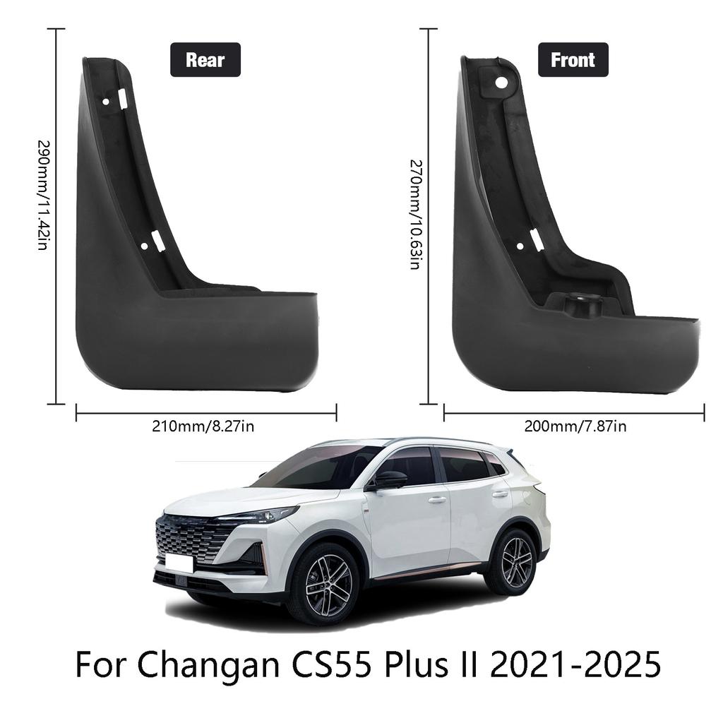 4X Splash Guards Mudguards Fenders Mudflaps Mud Flaps Mud Guards Front Rear For Changan CS55 MK2 UNI-S Saipa 441P 2021-2025