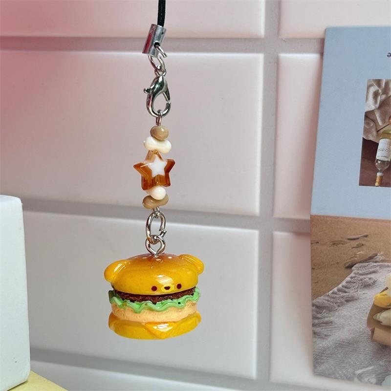 

Милый Гамбургер Кот Щенок Телефонная Цепочка Шнурок Сумка Брелок Подвеска Шарм Элегантное Кольцо для Ключей Сладкое Девочковое Украшение для Рюкзака Подарок