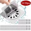 10/20 pièces Autocollant pour Bonde de Sol, Filtre Cheveux Auto-adhésif Anti-insectes pour Salle de Bain, Filtre d'Égout, Filet Anti-bouchage pour Cuisine