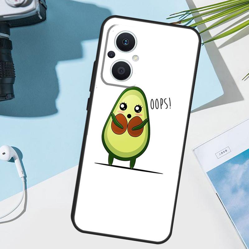 Niedliche Cartoon-Avocado Fitness Hülle Für OPPO Reno 13 F 10 11 12 14 Pro 11F 12F 14F 7 8 Lite OPPO Find X9 X8 X5 X6 Pro Hülle