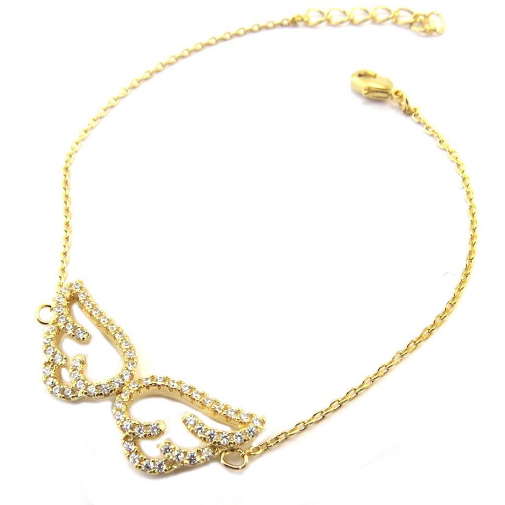 Les Trésors De Lily [P2323] - Gold Plated Bracelet 'Les Ailes d'Ange' Rose Gold - 30x10 Mm