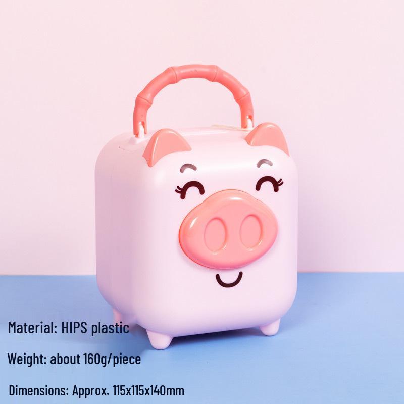 Adorable Piggy Plastic Coin Bank for Kids - Cartoon Savings Jar & Party Favor