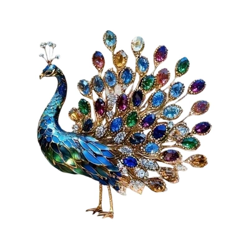 Animal Statues Decorative Ornament for Living Room,Home,Office Decors Acrylic Peacocks Figurines Tabletop Centerpieces