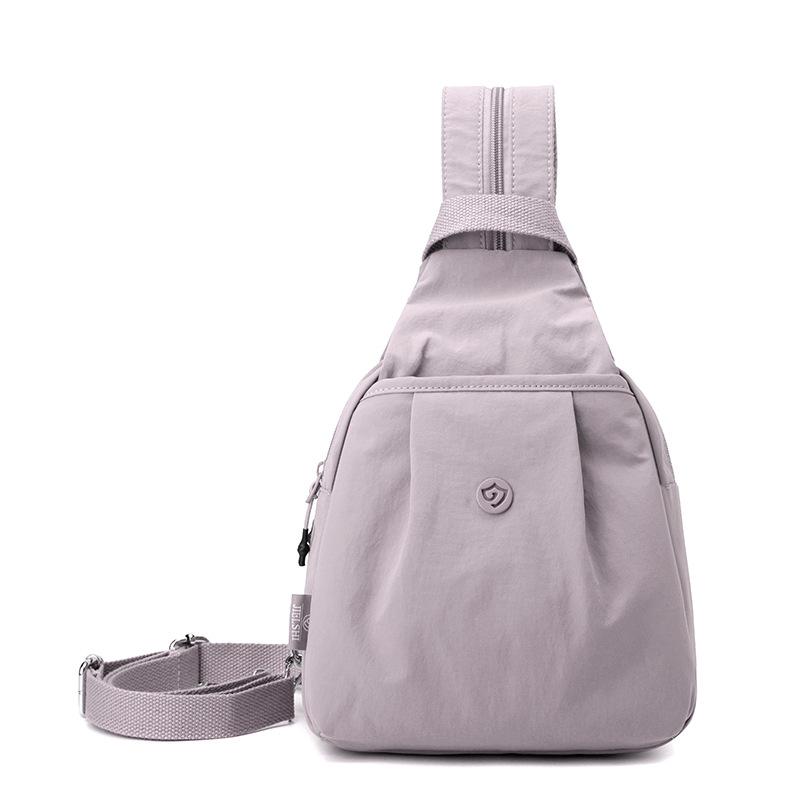 Korean Version Fashionable Casual Backpack for Women, New Multifunctional Chest Bag for Women, Nylon Waterproof Lightweight Travel Backpack for Women