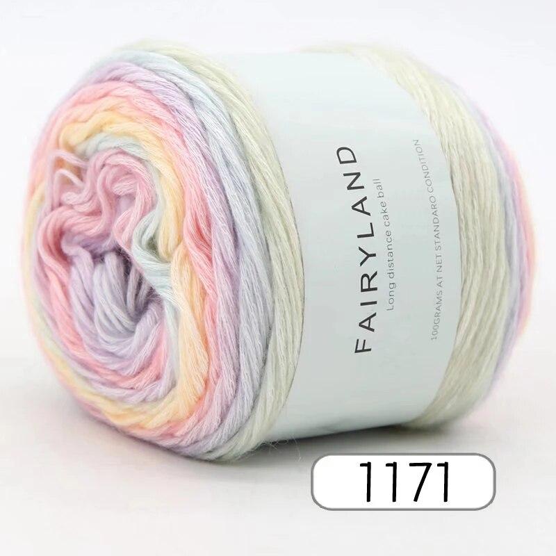 1pc 100g Gradient Rainbow Yarn, Suitable for DIY Crochet and Knitted Warm Sweaters, Scarves, Hats, Shawls, Etc