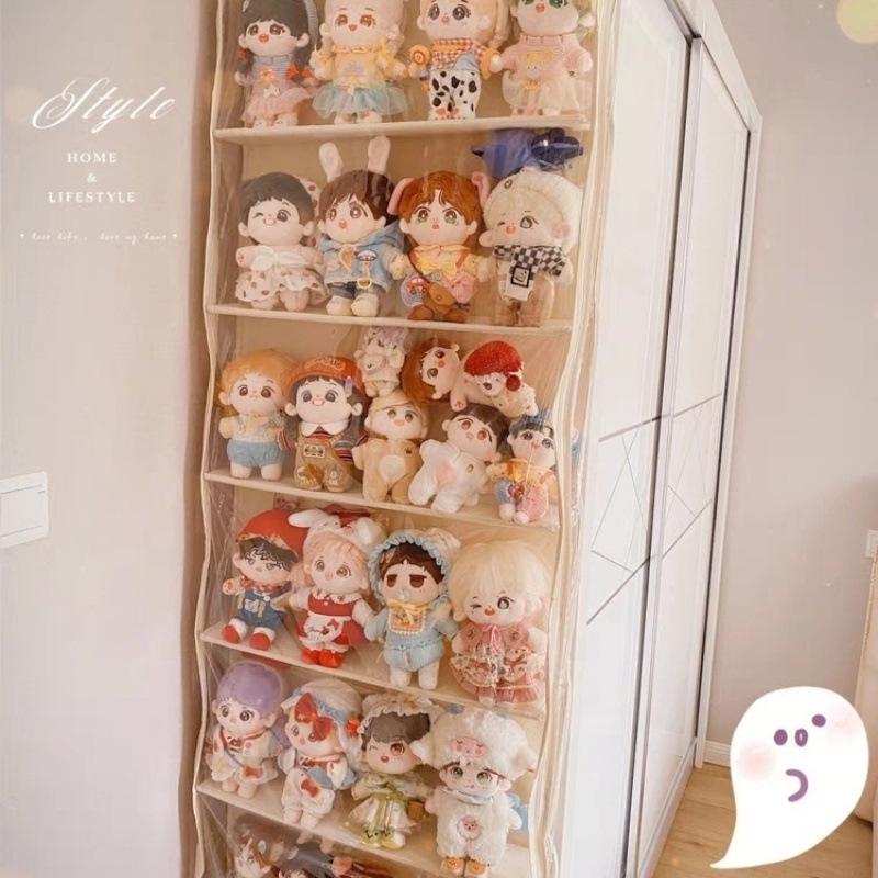 Plush Doll Hanging Storage Bag: Moisture & Dust-Proof Door & Wall Organizer