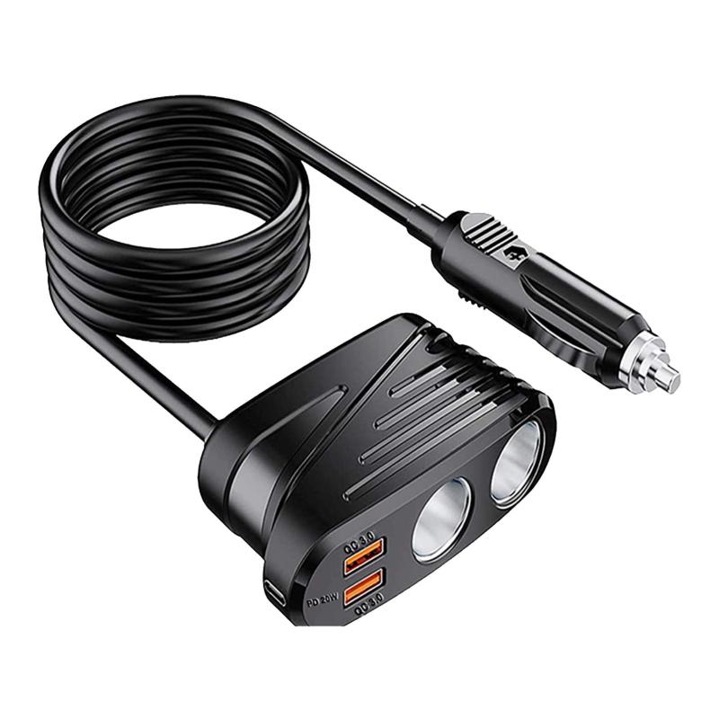 

TR31 Адаптер прикуривателя 2 розетки Разветвитель прикуривателя 3 USB-порта для зарядки для всех автомобилей