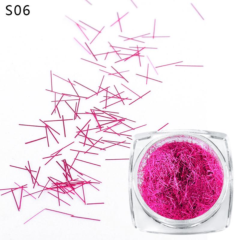 Mtssii 1g Colorful Shiny Laser Strip Irregular Paillettes Sequin Flakes Dust Nail Art Manicure Decor