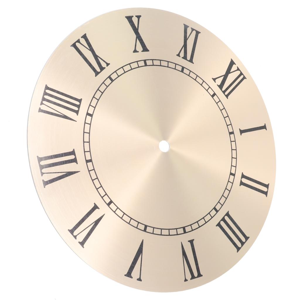 Aluminium Wall Clock For Dial Face Replacement 9.5 Inch 243mm with Roman Numeral for Quartz Clock Repair and Decoration