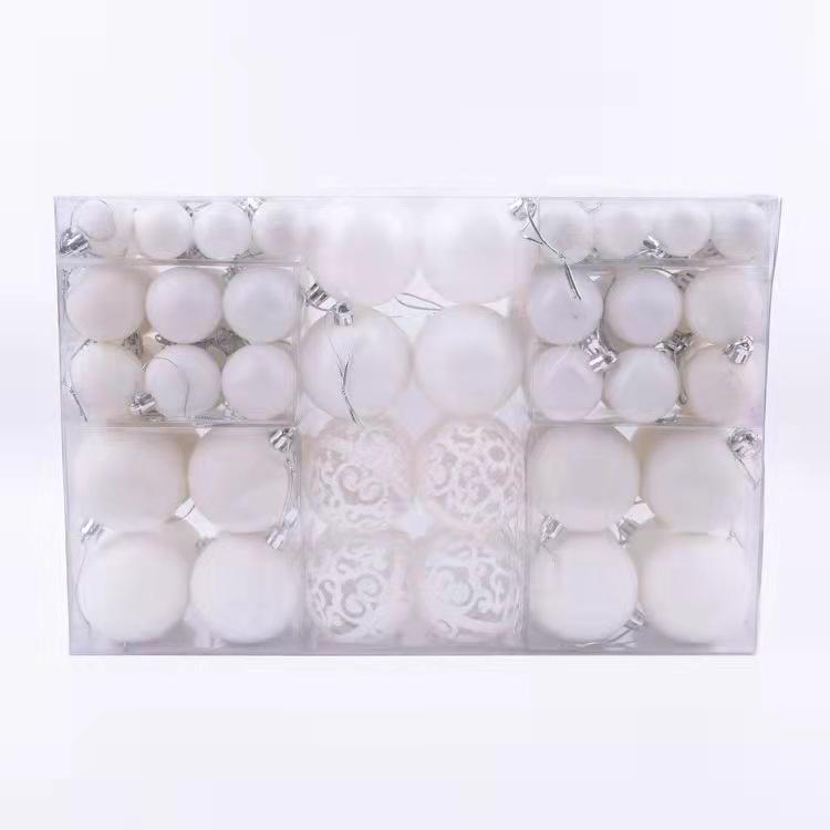 

Набор рождественских шаров Cross-Border из 100 предметов: 3см, 4см, 6см Глянцевые полые украшения