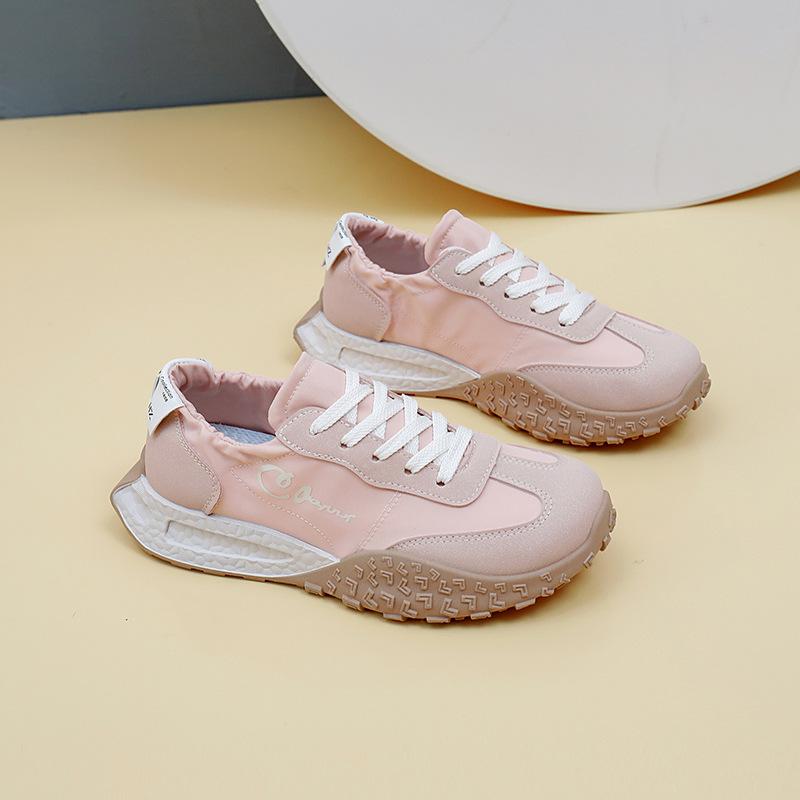 

Сетчатые низкие туфли для папы, женские летние новые дышащие студенческие спортивные туфли, увеличивающие рост 40 розовый