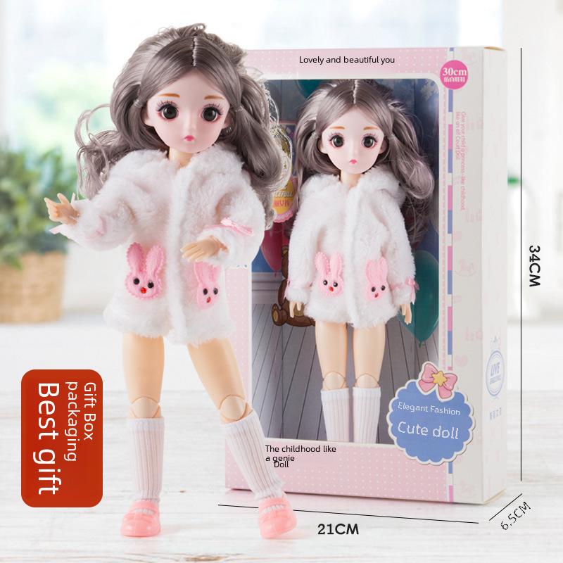 30cm Yitian Barbie Doll Set: BJD Doll with Music, Wedding Dress, and Outfit Changes