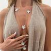 New Vintage Exquisite Y-shaped Flower Pendant Necklace for Women Bohemia Long Tassel Neck Accessories Jewelry Wedding Gifts