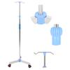 Adjustable IV Pole Stainless Steel IV Drip Stand Infusion Holder with 2 Hooks & Wheels for Home Clinic