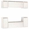 VidaXL TV Furniture 6 Pcs White Solid Pine Wood