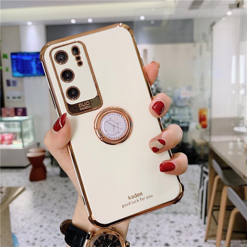 Estuche de teléfono con soporte de anillo de reloj galvanizado para Huawei  P40 P30 P20 Mate 30 Nova 7 iPhone 12 PRO 11 XR XS SE2020 comprar a buen  precio — entrega