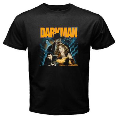 Darkman Mroczny Człowiek Lata 90. Logo Filmowe Czarny T-shirt Unisex