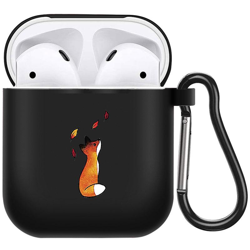 קריקטורה חמוד חיות מחמד כלב חתול בעל חיים ינשוף צמח פרחי אפל עבור אפל AirPods 2 3 כיסויי אוזניות חסינות זעזועים שחורות AirPods Pro Funds Cover