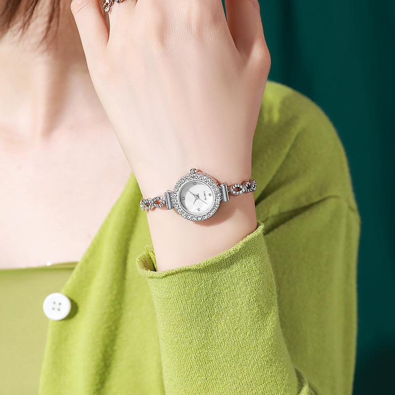 Abbildung 8 Mode Diamant-besetzte Damenuhr Damen Quarzuhr freie Einstellung Armbanduhr