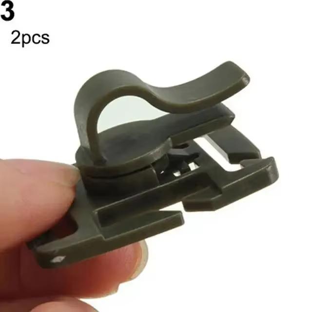 

Drinking Tube Clip Rotatable Molle Hydration Bladder Drinking Tube Trap Hose Webbing Clip Molle Fits 2 PCS