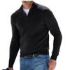 2023 Autumn Men's Long Sleeve V-Neck Wool Plush Polo Shirt