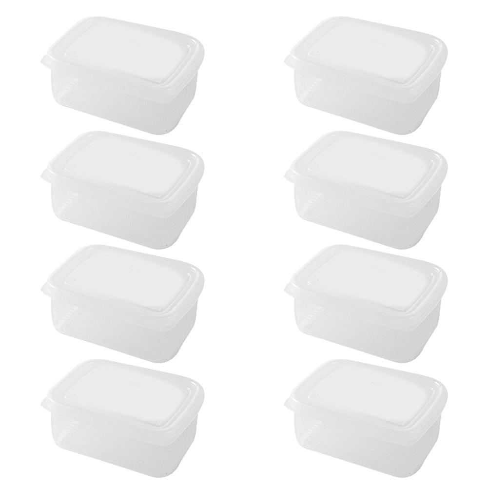 

8 Compartment Refrigerator Box Set Space-saving Box Space-saving Containers 32*32*24cm Refrigerator Storage Box 200ml