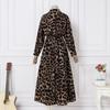 Elastic High-waisted Slimming Temperament Preppy Cardigan Dress
