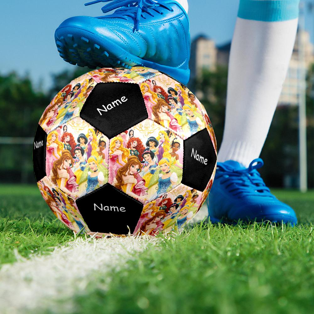 Custom Name Princess Theme Size 5 Soccer Ball, Suitable for Both Indoor and Outdoor Matches, a Gift Suitable for Everyone.