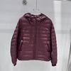 Fashion Light and Thin White Duck Down Jacket Women's Short Winter Loose and Versatile and Thin Warm Jacket
