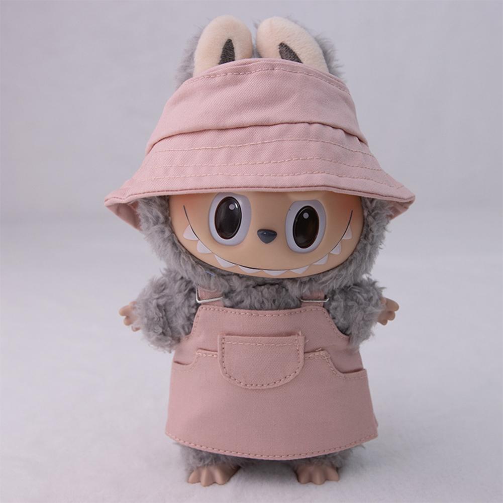 For 17cm Labubu Doll Clothes Fashion Clothes Shoulder Strap Skirt Doll Clothes Color Match Shorts Dolls Accessories Cute Decoration Little Clothes