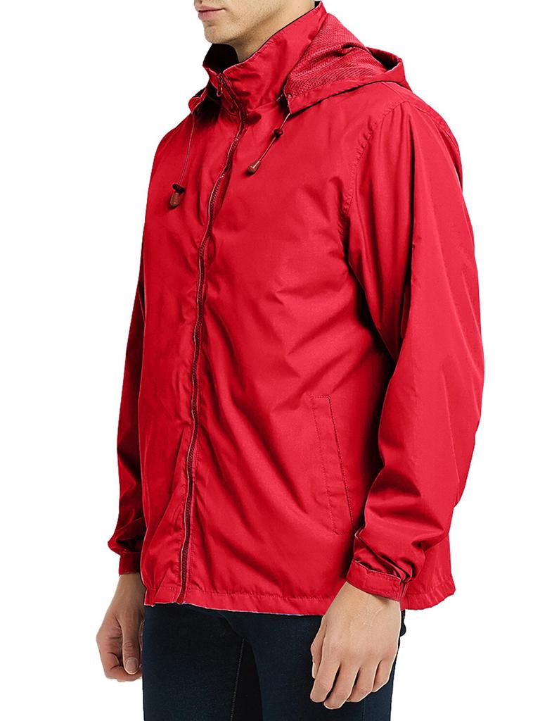 Men's Waterproof Windproof Outdoor Hooded Soft Shell Jacket for Autumn/Winter