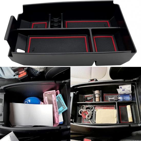 JOJOMARK Compatible With Ford Escape     2024 2025, Bronco Sport - 2024 2025 Accessories Center Console Tray Organizer, Armrest Secondary Storage Box