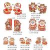 1 pair 3D 2025 New Year Lucky Character Sticker Door Couplet Ornaments  Home Living Room Decor