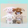 Cute Plush Bunny Pendant Keyring Fluffy Stuffed Animal Decorative Doll For Bags