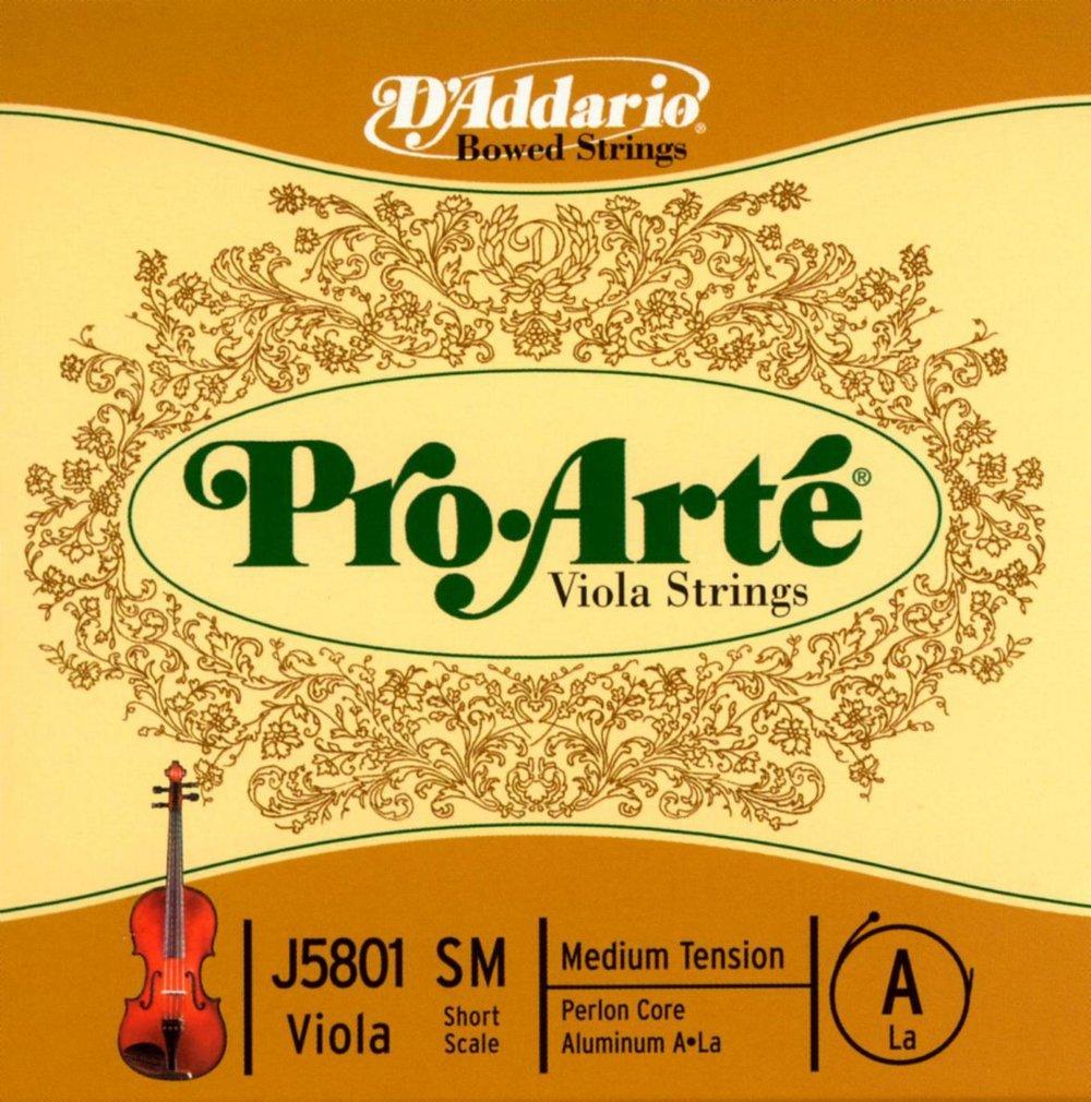 for Short Scale J5801 Medium D Addario Pro-Arte A-string viola, SM, Tension.